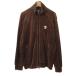  Fidra FIDRA Golf спортивная куртка велюр воротник-стойка полный Zip M чай Brown мужской 