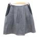  Anatelier ANATELIER flair skirt knee height race wool 38 gray /CT lady's 