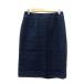  modifying Modify tight skirt knee height tweed 40 navy blue navy /MN lady's 