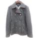  Tommy Hilfiger TOMMY HILFIGER pea coat pea coat total lining wool S gray /AU lady's 