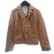  M ke- Michel Klein MK MICHEL KLEIN fake leather jacket tailored single total lining 38 Camel tea Brown lady's 