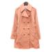tu Roo Trussardi TRU TRUSSARDI весеннее пальто двойной необшитый на спине 38 M orange /MN женский 