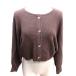  retro девушка RETRO GIRL ансамбль вязаный кардиган короткий do Ла Манш рукав длинный рукав топ вязаный F чай Brown 