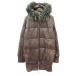 ape-naAPPENA пуховик общий подкладка мех енота 40 L чай Brown /MN женский 