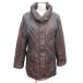  Blanc sheBLANCE пуховик Zip выше общий подкладка 44 XXL подпалина чай темно-коричневый /YK женский 