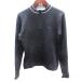  Nike Golf NIKE GOLF Golf одежда вязаный cut and sewn тянуть over половина Zip линия вышивка длинный рукав M чёрный черный /AU женский 