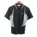  Yonex YONEX рубашка-поло половина Zip короткий рукав S чёрный черный белый белый серый /MS мужской 