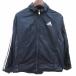  Adidas adidas спорт одежда спортивная куртка джерси Zip выше тень полоса длинный рукав 140cm темно-синий /YK *RY Kids 