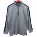  Alba Toro sALBATROSS Golf одежда рубашка-поло cut and sewn половина Zip линия длинный рукав LL серый /YK мужской 
