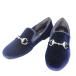  Beams BEAMS collaboration sep ton bar moon SEPTEMBER MOON shoes opera round Turow heel velour 221/2 navy blue lady's [bek