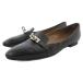  Hermes HERMES Bill bao Kelly металлические принадлежности опера обувь туфли-лодочки Flat 24.5cm кожаный ремень чёрный черный /GV#GY62 женский 
