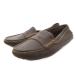  Tod's TOD'S обувь для вождения Flat Logo кожа 36 чай Brown /FF #GY62 женский 