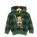  Polo Ralph Lauren POLO RALPH LAUREN Parker Polo Bear обратная сторона ворсистый детская одежда 2/2T зеленый зеленый в клетку тянуть over длинный рукав /AH34 #GY62