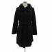  Comme Ca Ism COMME CA ISM искусственный мутон пальто длинный длина L чёрный черный лента ремень имеется /HO36 #GY61 женский 