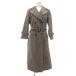 Гиндза сиденье neGINZA SEKINE Vintage тренчкот длинный белый белый чёрный черный вельвет общий рисунок двойной breast /YJ #GY58