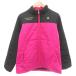  Le Coq s Porte .fle coq sportif прекрасный товар с хлопком жакет L чёрный черный розовый длинный рукав воротник-стойка стеганое полотно /YJ #GY61