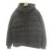  Uniqlo UNIQLO пуховик капот Zip выше L чёрный черный /PP #GY59 мужской 