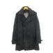  Comme Ca men COMME CA MEN тренчкот с хлопком подкладка имеется M чёрный черный одноцветный двойной breast длинный рукав /AH26 #GY58 мужской 