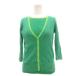  Elite модель zelite MODELS ансамбль вязаный свитер кардиган M ребра зеленый зеленый /AE #GY58 женский 