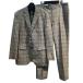 olihikaORIHICA костюм выставить жакет одиночный слаксы брюки Glenn проверка AB7 серый #GY58 мужской 