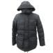  Uniqlo UNIQLO пуховик средний длина S чёрный с капюшоном . одноцветный Zip выше /SY1 #GY61 мужской 
