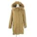  золотой Bear GOLDEN BEAR Mod's Coat mi внизу Lee L чай Brown с мехом капот длинный рукав одноцветный /CK26 #GY61 женский 