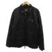  Armani Jeans ARMANI JEANS стеганная куртка блузон 52 с хлопком Zip выше чёрный черный /JS #GY61 мужской 