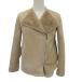  Te chichi Te chichi искусственный мутон жакет M бежевый Zip выше средний длина /YS51 #GY58 женский 