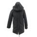  свечение bar Work GLOBAL WORK с хлопком пальто L темно-серый одноцветный с капюшоном . длинный длина /YS9 #GY58 женский 