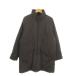 ik She's IXI:Z с хлопком пальто M чай Brown одноцветный воротник-стойка длинный рукав капот место хранения /AO23 #GY59 мужской 