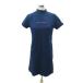  filler FILA Golf одежда One-piece колено длина L темно-синий темно-синий короткий рукав с высоким воротником Logo вышивка /SM42 #ECB001 женский 