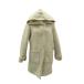 B&amp;Y United Arrows красота &amp; Youth искусственный мутон пальто средний длина бежевый одноцветный с капюшоном ./MA2 #ECD001 женский 