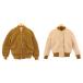  Uniqlo UNIQLOru mail двусторонний блузон с хлопком жакет M чай Brown розовый Zip выше короткий bai цвет /BB