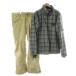 686 Schic seito Schic s одежда для сноуборда выставить жакет брюки в клетку M L бежевый серый /AN78 #ECD001