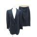  Hardy Amies выставить верх и низ tailored jacket двойной средний длина узкая юбка 9 темно-синий темно-синий полоса рисунок /HO8