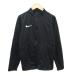  Nike NIKE спортивная одежда джерси жакет средний длина L чёрный черный воротник-стойка Logo вышивка /SM12 #ECA002 женский 