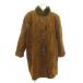 WARM SNOWwa-msno корова a кольцо пальто мех чай Brown .. форма стеганое полотно мех воротник длинный длина /HW #ECA002 женский 