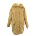  розовый Ad bepink adobe Mod's Coat L чай Brown с мехом капот стеганое полотно подкладка имеется /MN9 #ECC002 женский 