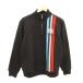  Munsingwear одежда Golf одежда вязаный свитер M чай Brown длинный рукав воротник-стойка половина Zip Logo .? #ECB002 мужской 