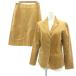  новый yo- машина выставить tailored jacket одиночный общий подкладка средний длина flair юбка колено длина 13 чай цвет вельвет /HO3