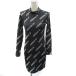  не использовался товар Adidas Originals Golf одежда тугой One-piece колено длина длинный рукав с высоким воротником Logo принт L чёрный черный /SM30