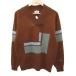  не использовался товар Munsingwear одежда MUNSINGWEAR ENVOY Golf одежда вязаный свитер 2 чай Brown длинный рукав V шея /SM30 #ECE004 мужской 