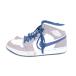  Nike NIKE Air Jordan 1 Mid воздушный Jordan - ikatto спортивные туфли 27.5cm серый синий голубой гонки выше двухцветный -