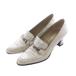  Yves Saint-Laurent Loafer обувь 35.5 22.5cm серебряный цвет черный ko type вдавлено . каблук /RI #OS #GY53 #OH женский 