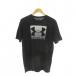  Under Armor UNDER ARMOUR HEATGEAR футболка LG чёрный черный короткий рукав раунд шея Logo принт /CK33 #ECA005 мужской 