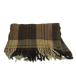  Highlander Highlander покрывало шерсть чай Brown многоцветный в клетку бахрома /AQ #GY70 женский 
