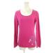  Puma PUMA sportlifestyle футболка long T спортивная одежда L розовый лиловый раунд шея длинный рукав Logo принт /AH18 #ECB005