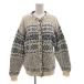  L e рубин nL.L.BEAN кардиган вязаный общий рисунок шерсть USA производства M слоновая кость /FF #ECB005 женский 