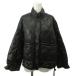  Zara ZARA с хлопком жакет блузон внешний искусственная кожа стеганое полотно с высоким воротником Zip выше M чёрный черный /XZ #GY70