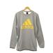  Adidas adidas climalite футболка cut and sewn спортивная одежда O серый Logo принт вырез лодочкой длинный рукав /AO36 #ECA006 мужской 